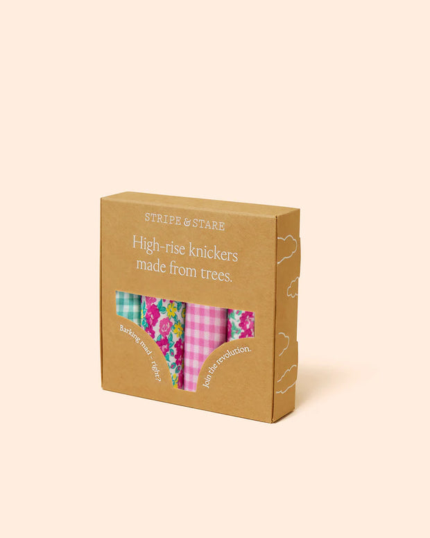Stripe & Stare High Rise Knicker - Neon Meadow