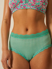 Stripe & Stare High Rise Knicker - Neon Meadow
