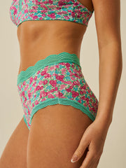 Stripe & Stare High Rise Knicker - Neon Meadow