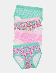 Stripe & Stare High Rise Knicker - Neon Meadow