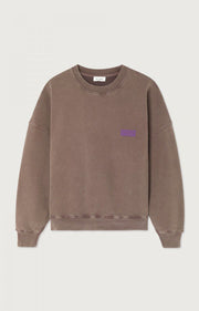 American Vintage Plizzy Sweatshirt in Vintage Chestnut