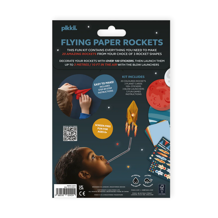 Pikkii Flying Paper Rockets