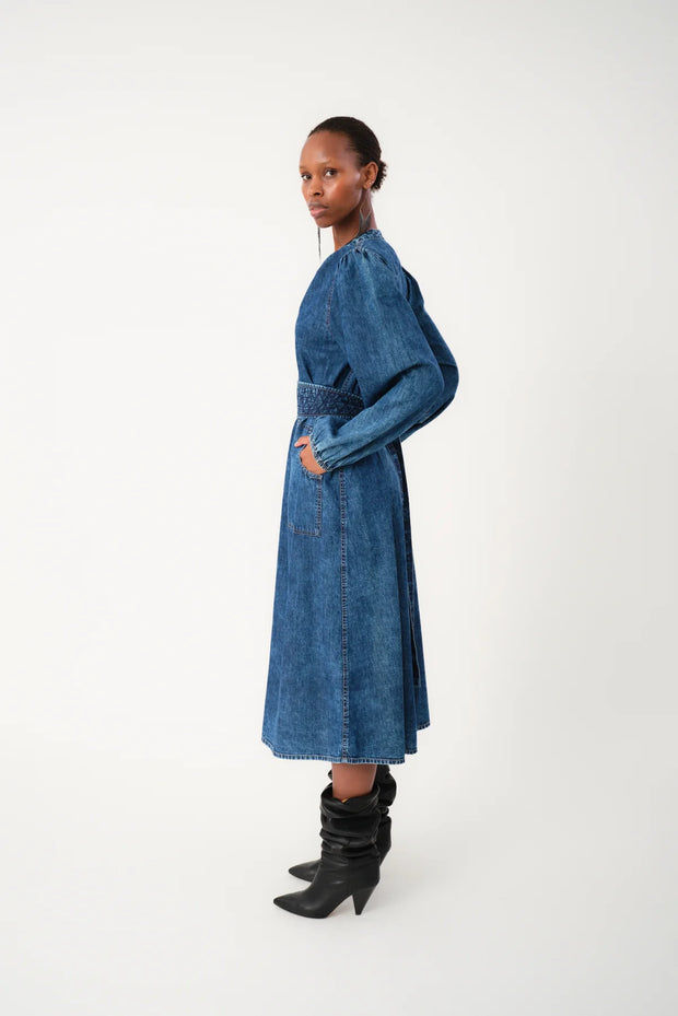 Lollys Laundry Denim Paris Midi Dress