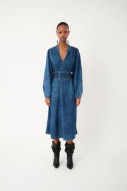 Lollys Laundry Denim Paris Midi Dress