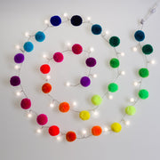 PomPom Galore Pom Pom Light Chain - Rainbow