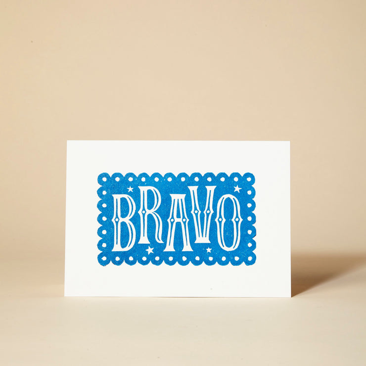 Pressed and Folded Card - Bravo