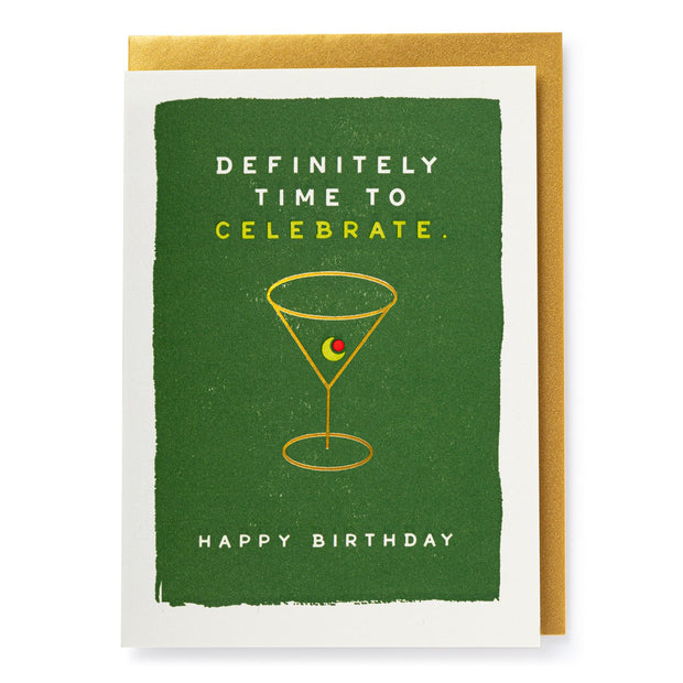 Archivist Happy Birthday Martini Card