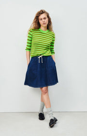 American Vintage Raxow Jumper - Fluo Green Striped