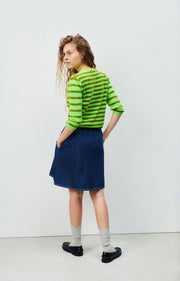 American Vintage Raxow Jumper - Fluo Green Striped