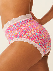 Stripe & Stare High Rise Knickers Box of 4 - Retro Geo