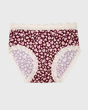 Stripe & Stare High Rise Knicker - Rouge Leopard