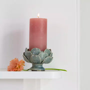 Artichoke Pillar Candle Holder - Sage