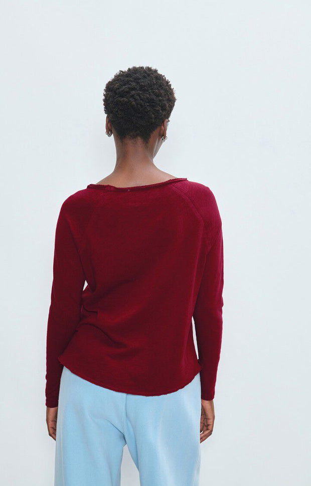 American Vintage Sonoma Long Sleeve Tee in Vintage Cerise