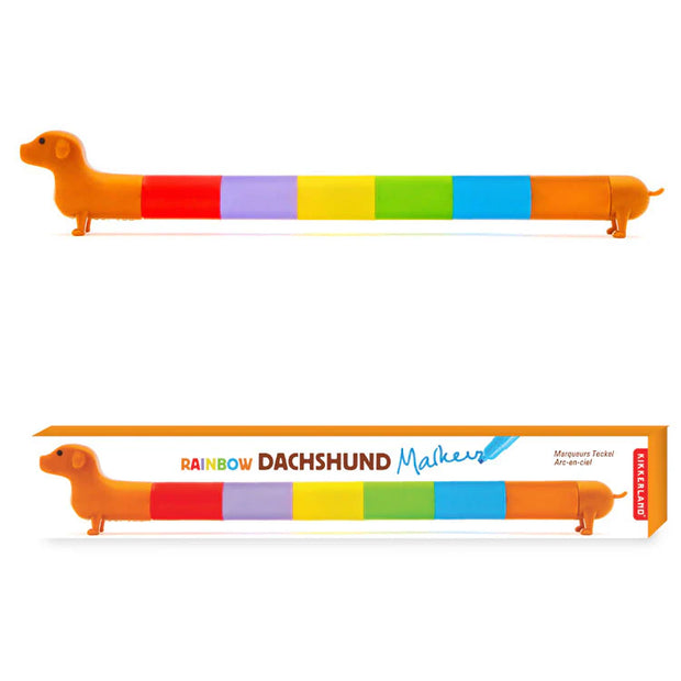 Rainbow Dachshund Marker Pens