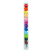Legami 12 Stackable Heart Crayons - Dream in Colour