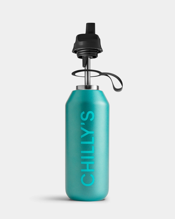 Chilly Bottles Series 2 Flip 500ml - Matte Metallic Atlantis