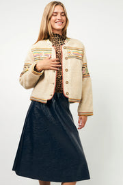 Lollys Laundry Lazise Faux Black Leather Maxi Skirt