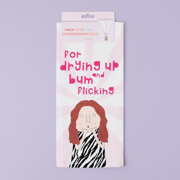 Rosie Made A Thing Tea Towel - Bum Flicking
