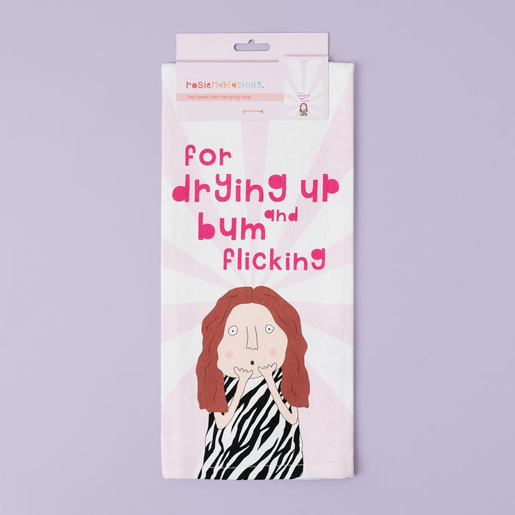 Rosie Made A Thing Tea Towel - Bum Flicking