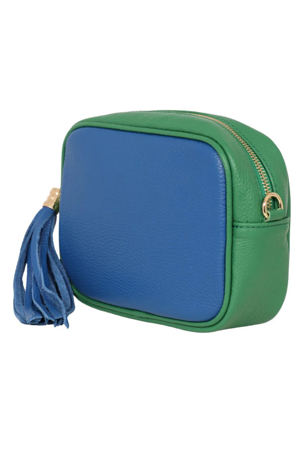 Beau Crossbody Bag - Blue & Green Pebbled