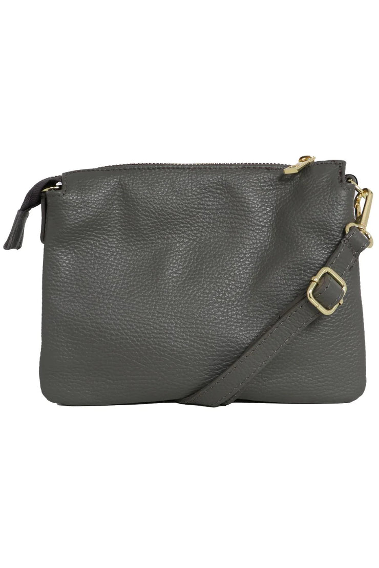 Three Sectioned Cross Body Bag - Dark Grey