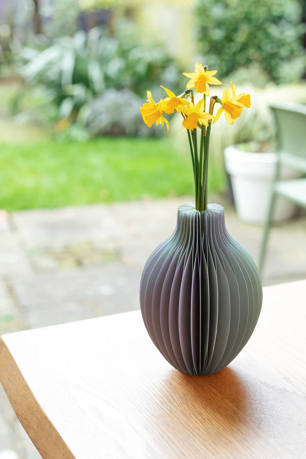 Honeycomb Paper Bud Vase - Lilac & Green