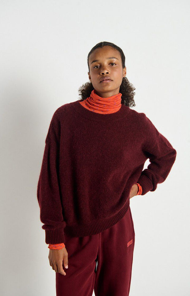 American Vintage Vitow Jumper - Dark Deep Red