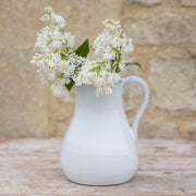 Tall White Glazed Jug