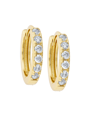 Atelier 18 Zirconia Midi Hoops with Allegra Charm