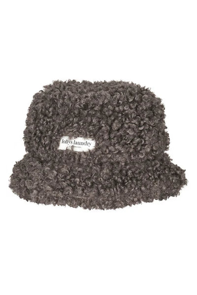 Lollys Laundry Fleece Bucket Hat in Mocha