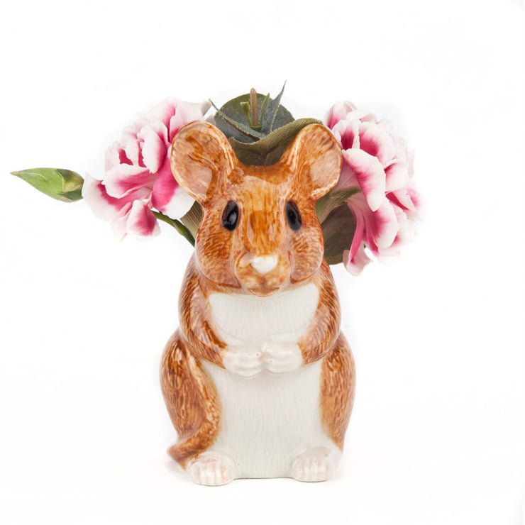 Wood Mouse Bud Vase from Quail Ceramics