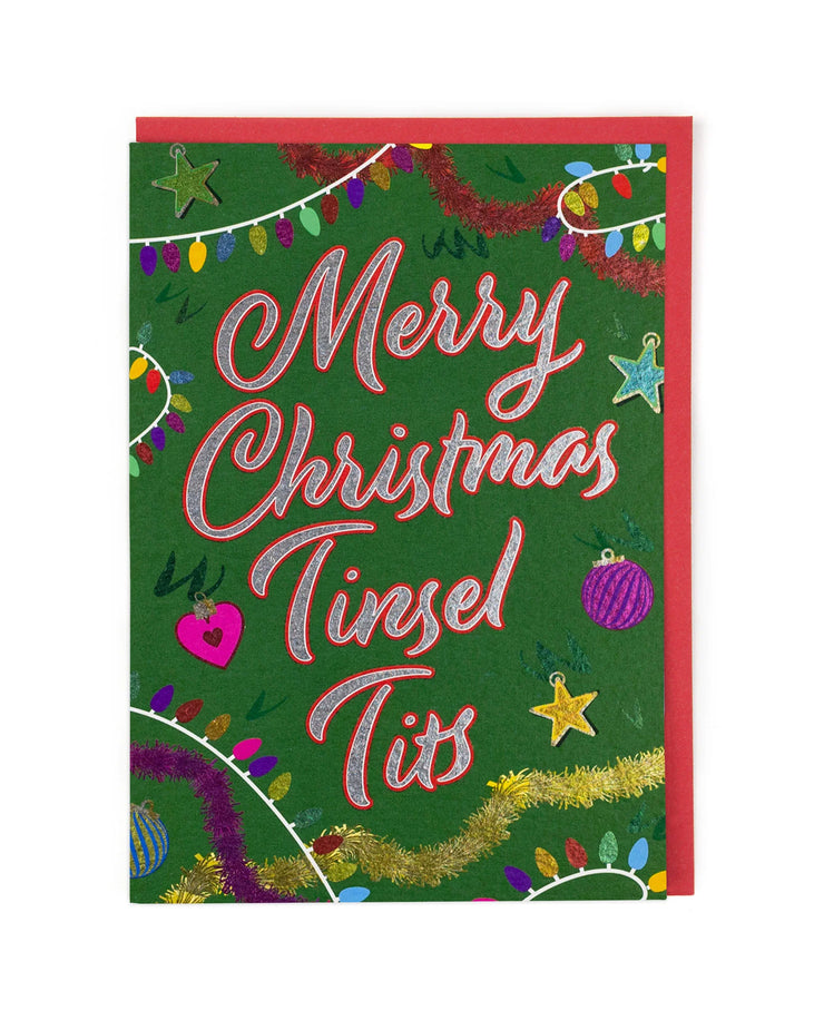 Cath Tate Tinsel Tits Christmas Card