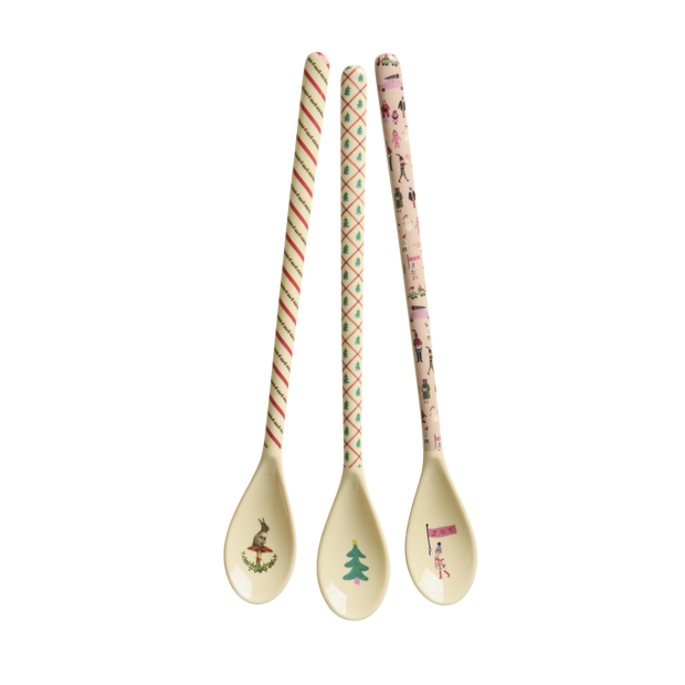 Melamine Latte Spoons - Christmas