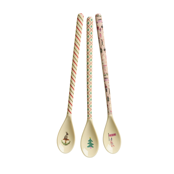 Melamine Latte Spoons - Christmas