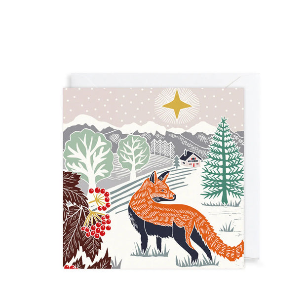 Charity Christmas Cards Set of 6 - Fox In The Snow