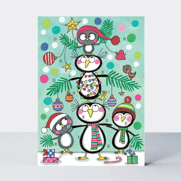 Advent Calendar Card - Penguins
