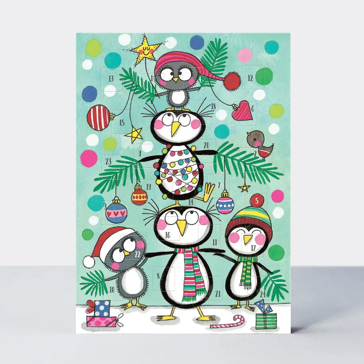Advent Calendar Card - Penguins