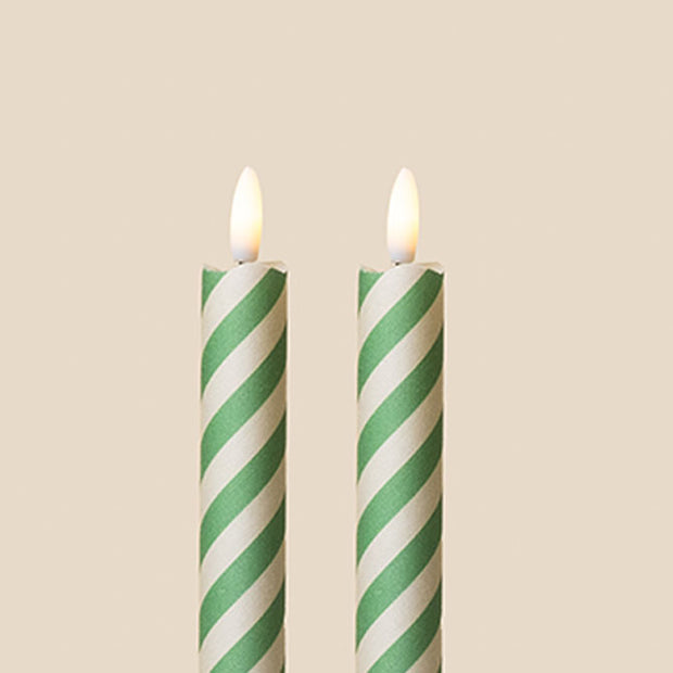 Tinkalink Fabric Wrapped LED Candles x 2 - Barley Twist