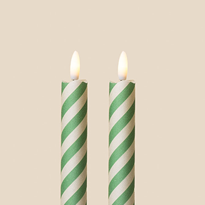 Tinkalink Fabric Wrapped LED Candles x 2 - Barley Twist