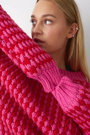 Noella Gio Knit Jumper Pink Red Mix