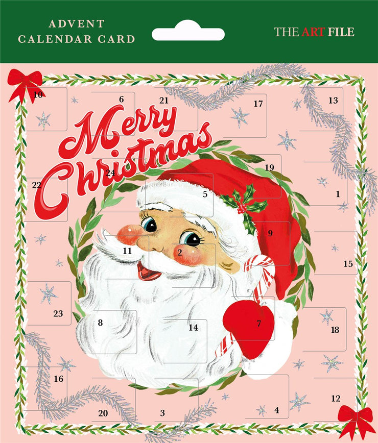 The Art File Advent Calendar Card - Kitschmas Santa