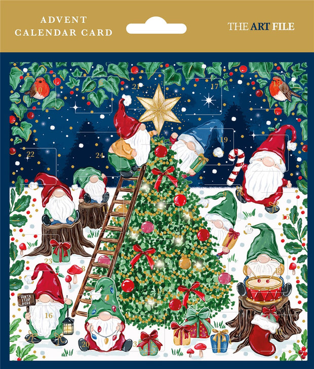 The Art File Advent Calendar Card - Going Gnome
