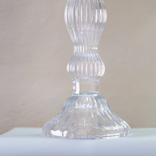 Bella Clear Glass Candlestick