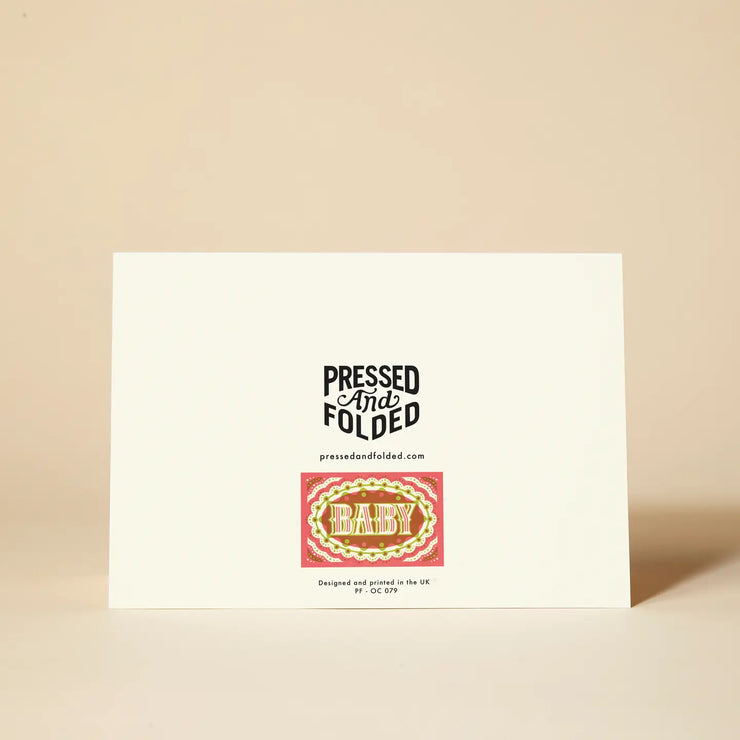 Pressed and Folded Card - Baby