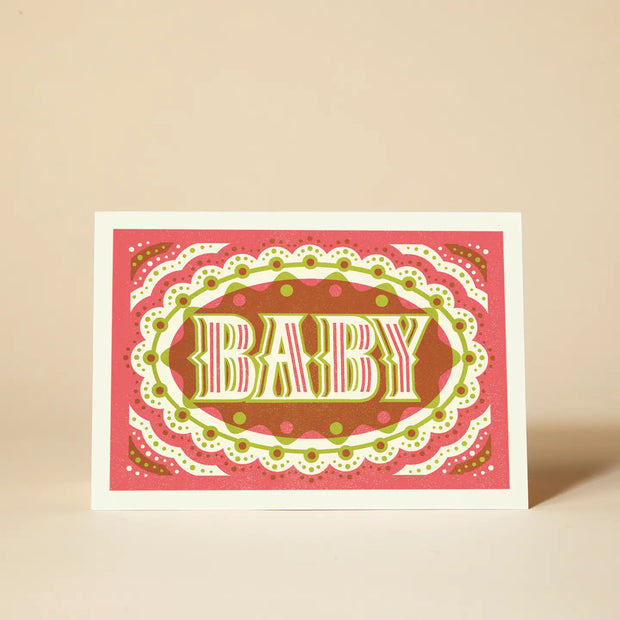 Pressed and Folded Card - Baby