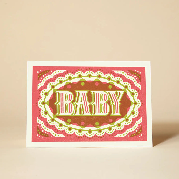 Pressed and Folded Card - Baby