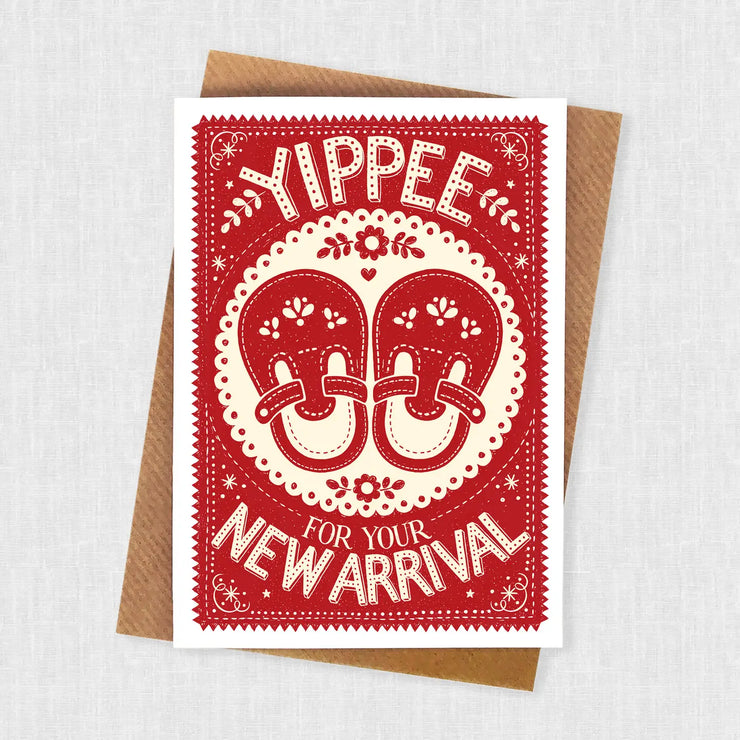 Alexandra Snowdon Yippee New Arrival Baby Card
