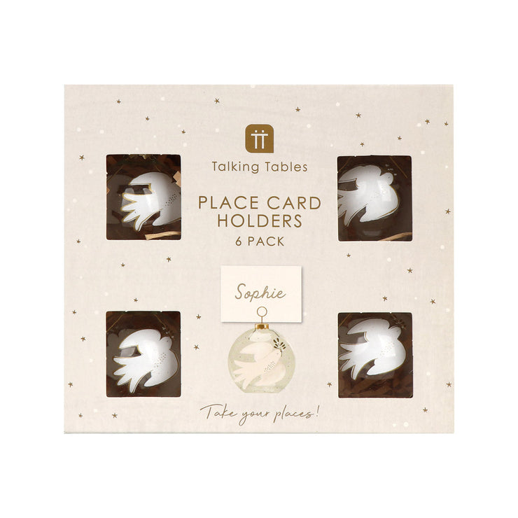 Place Card Holders Pack of 6 - Dove
