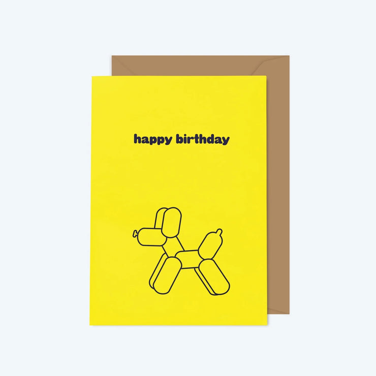 Storigraphic Balloon Dog Birthday Card