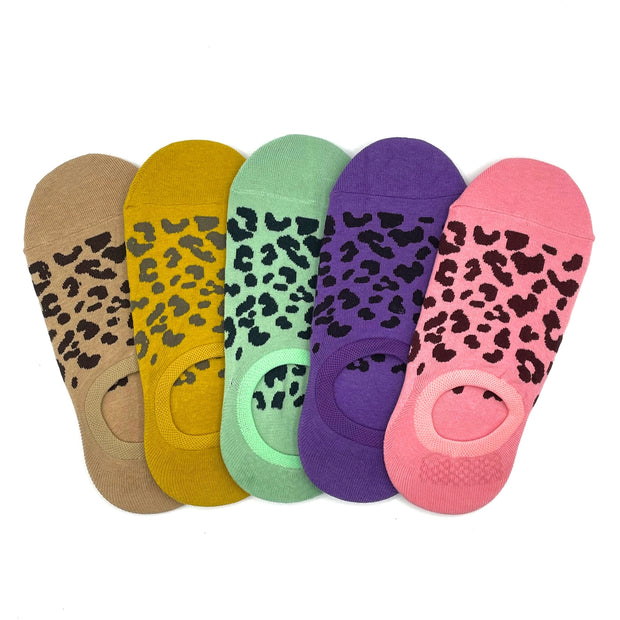 Sixton Leopard Print Trainer Socks